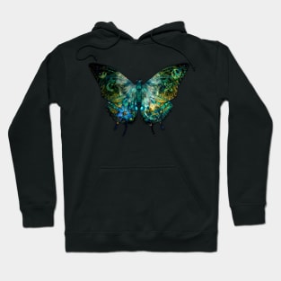 Butterflies, Celestial Garden Butterfly’s Soul in Green Hoodie